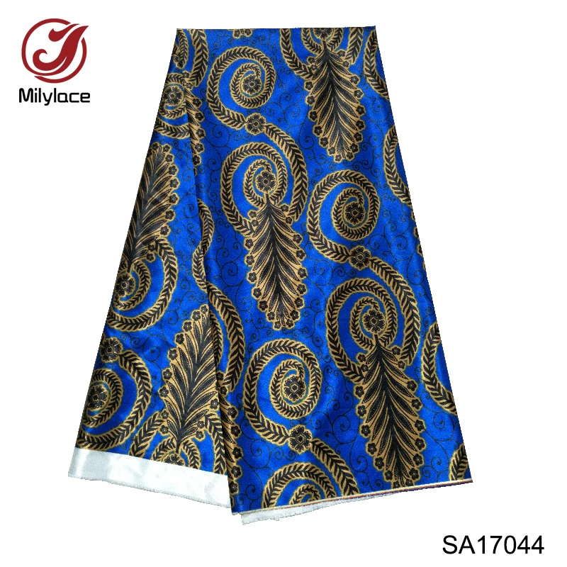 

Smooth and comfortable Printed satin fabric polyester satin 5 yards per lot for Clothing material 6 designs in stock SA17044