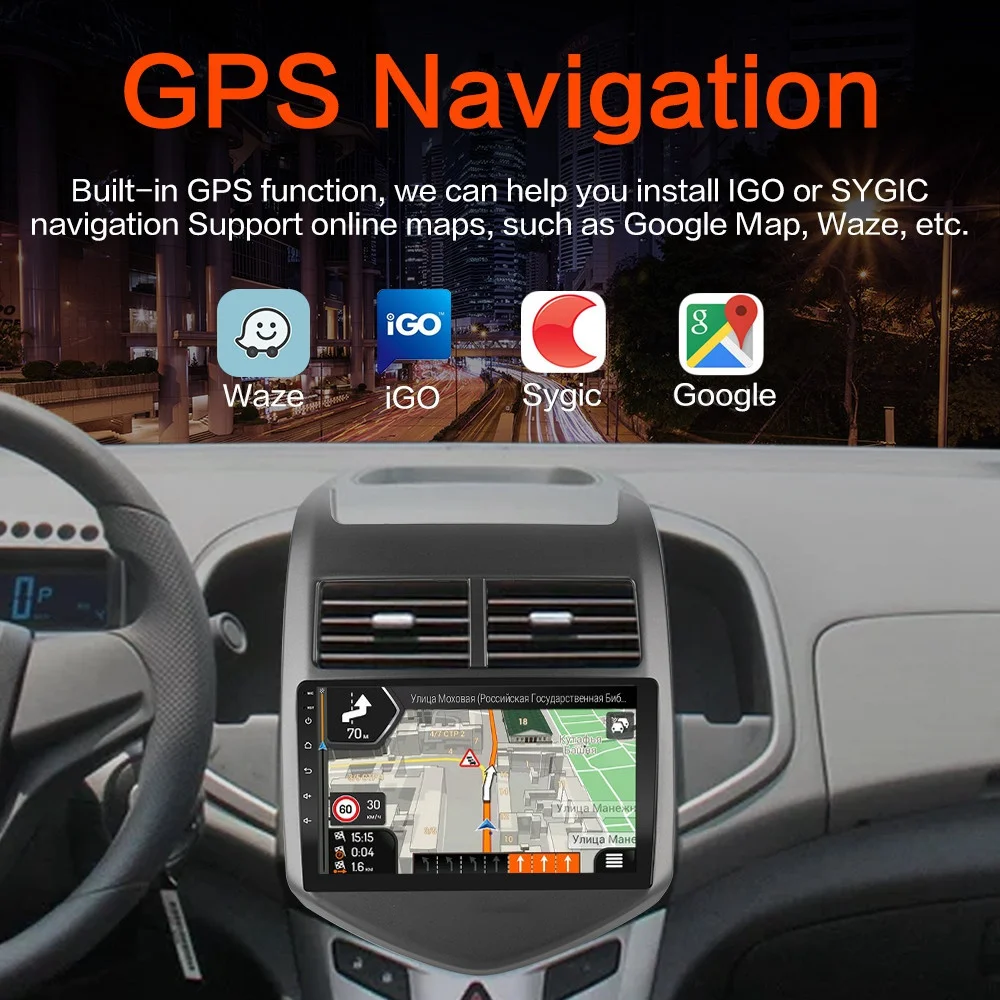 Автомагнитола 4 Гб + 64 DSP Android 9 0 GPS RDS мультимедийный плеер для Chevrolet Aveo 2 Sonic T300 2011-2015