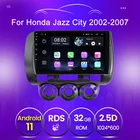 2 ГБ + 32 ГБ Авторадио GPS мультимедийный видеоплеер для HONDA JAZZ City 2002 2003 2004 2005 2006 2007 с USB FM 2.5D экран блок