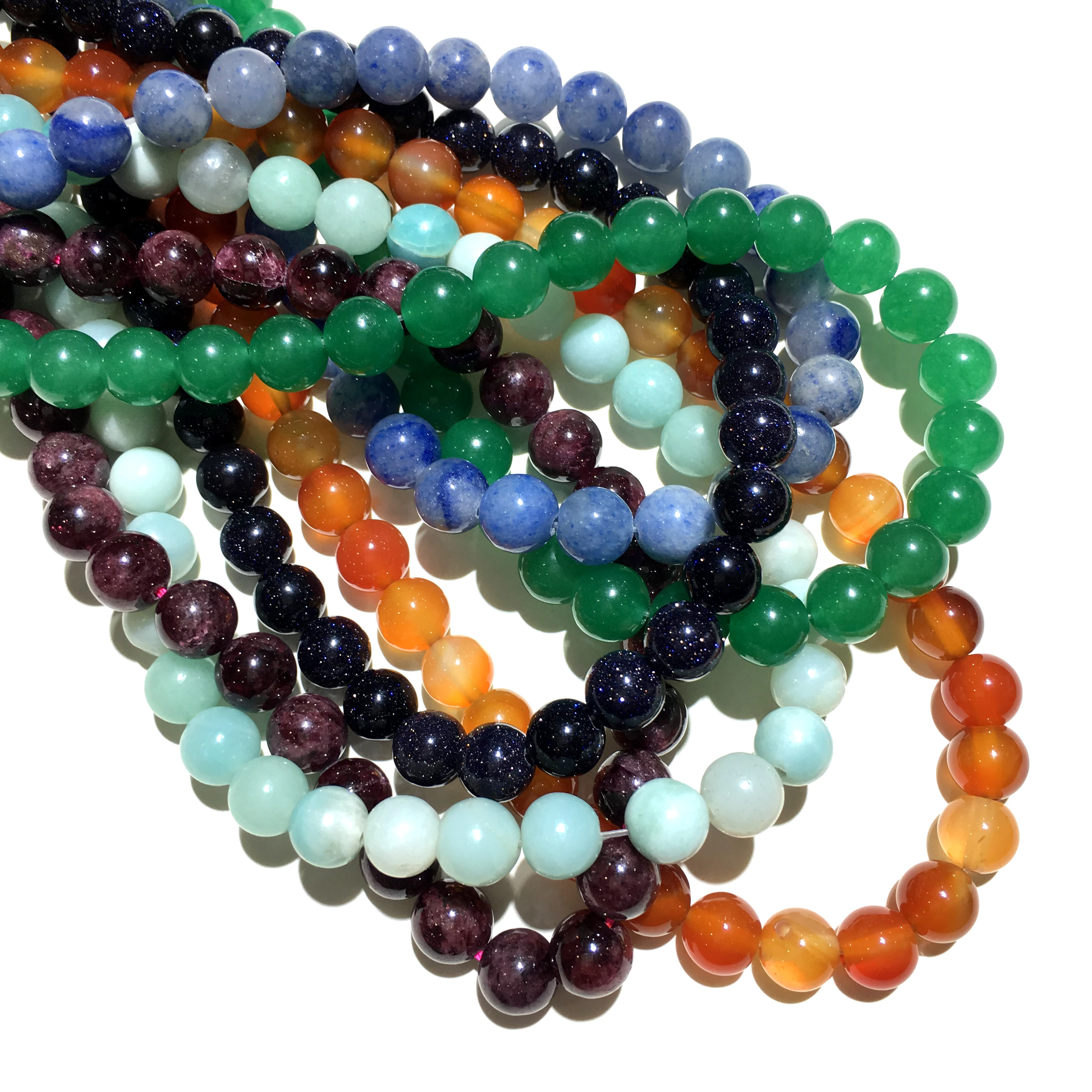 Круглые бусины из натурального камня 8 мм | Украшения и аксессуары