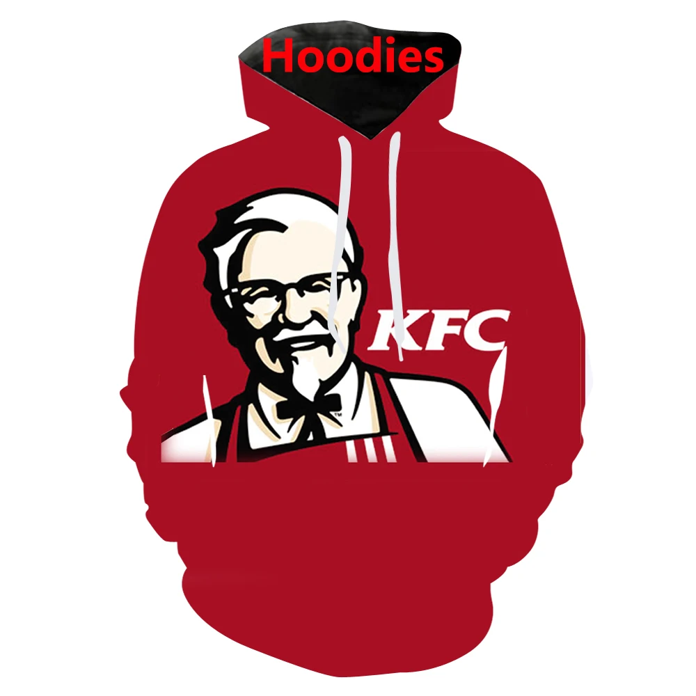 Kfc курица 3d куртки с капюшоном и принтом/футболки/кофты/Штаны harajuku Забавный