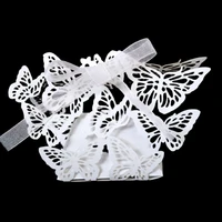 50pcs butterfuly laser cut wedding bridal favors gifts box candy boxes with ribbon baby shower wedding party supplies decoration