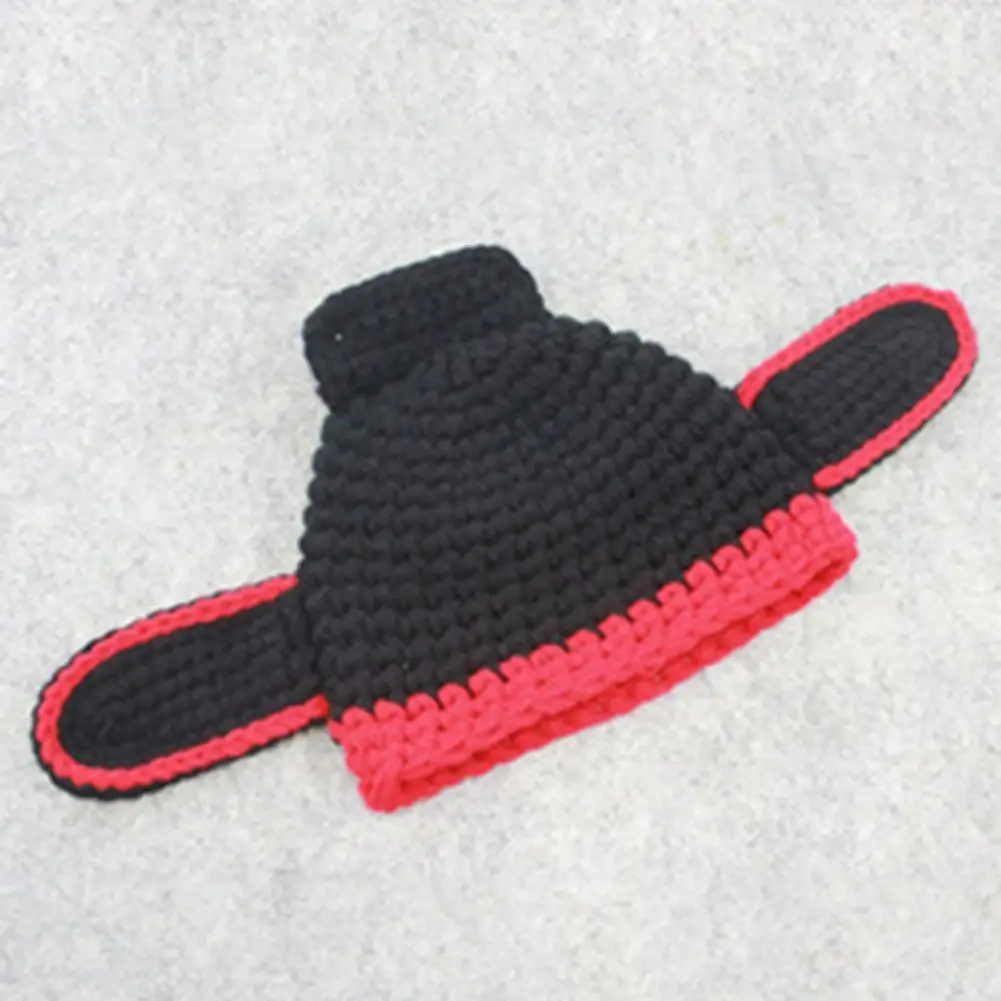 

Flexible Reliable Delicate Patchwork Infant Photography Cap Comfortable Baby Photography Cap Durable Photo Props