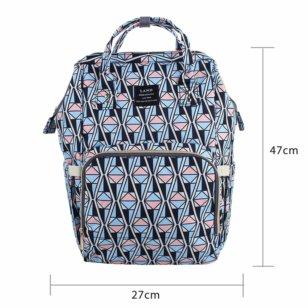 Сумка-рюкзак LAND для подгузников для мамы, большая водонепроницаемая сумка для мамы и коляски.