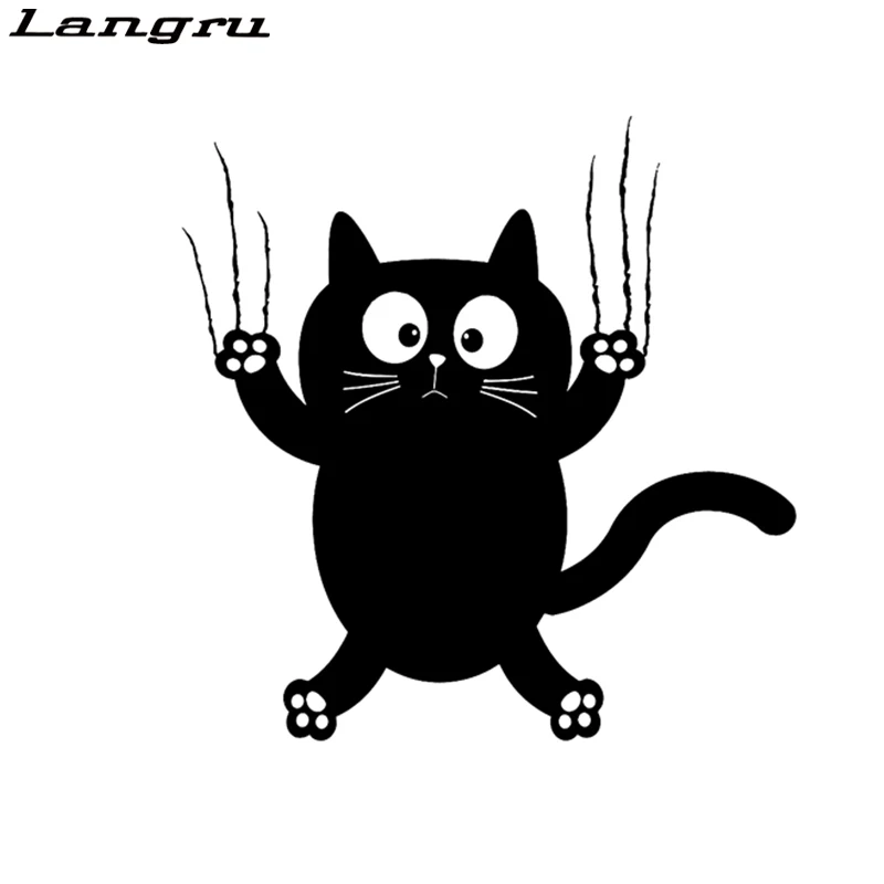 Виниловая наклейка Langru 14 4 см * 6 смешная кошка аксессуары для домашних животных