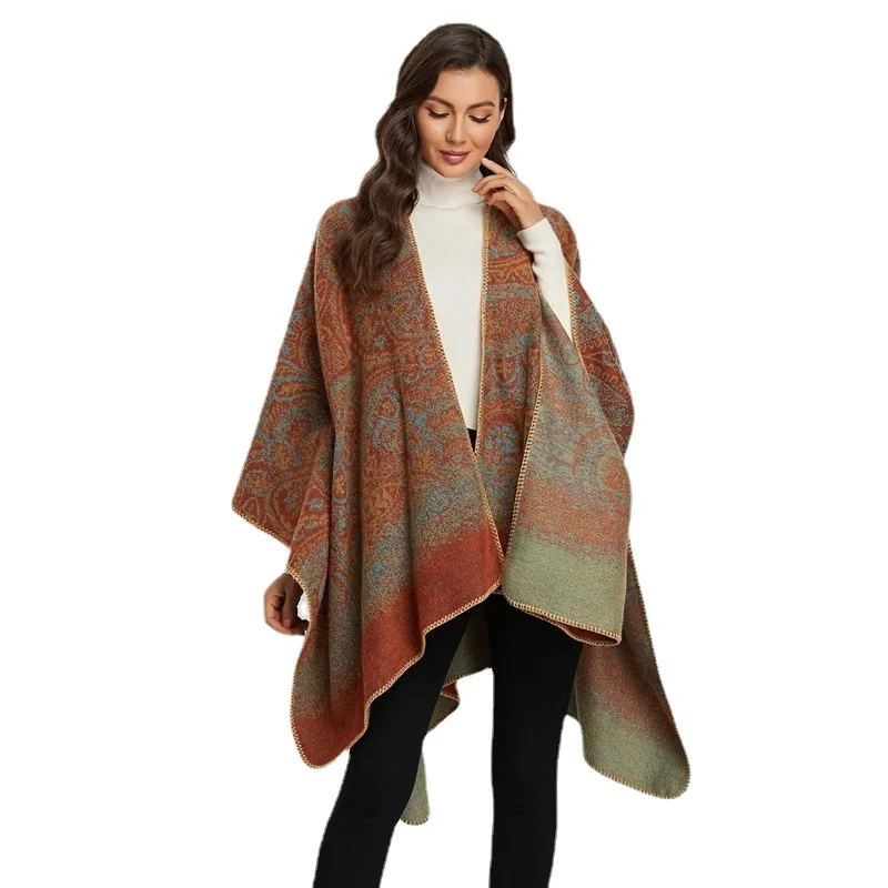 

luxury cloak Scarf Cashmere knitted Tassels autumn winter Pashmina Scarves Shawls Wraps Bufanda invierno chalechal xarope capa