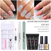 manicure set uv nail gel set nail gel kit 15ml clear color gel with lamp gel nail polish for nail extensions kit with lamp