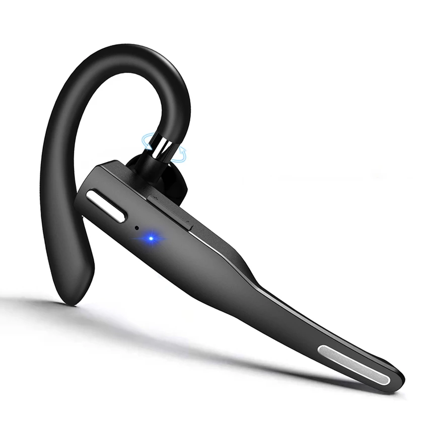 

Aimitek Bluetooth 5.0 Headphone Single Wireless Earphone Business Handsfree Sports Car Headset Earhook HD Microphone for Phones