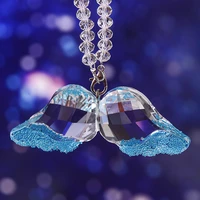 beautiful crystal angel wing car interior pendant rearview mirror hanging decoration auto ornaments accessories