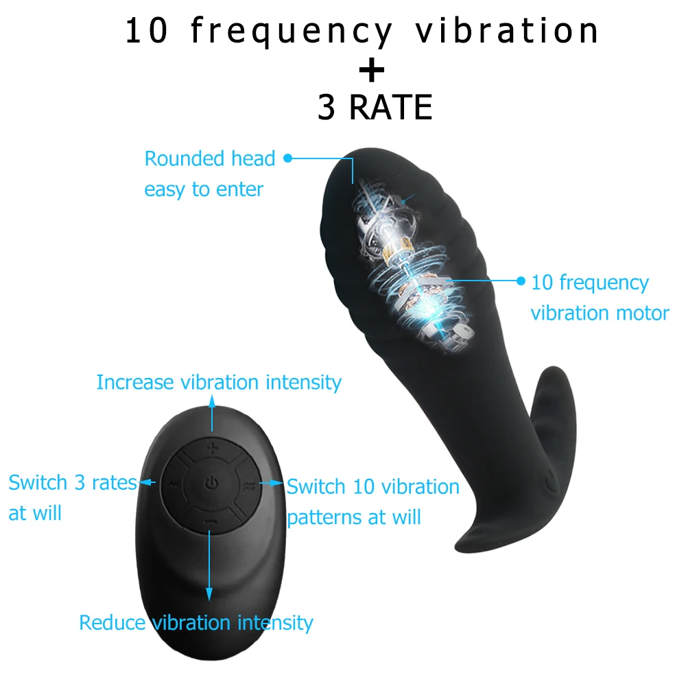 Анальный вибратор Стимулятор клитора фаллоимитатор точки G секс-игрушки для