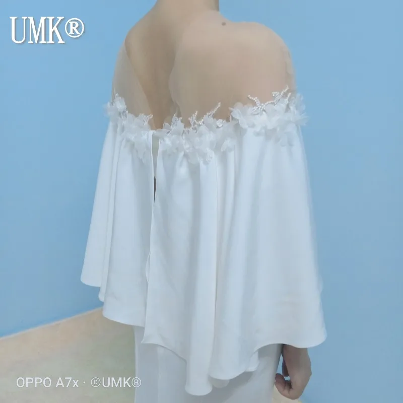 UMK простой цветной Русалка свадебное платье 2020 элегантное с открытыми плечами