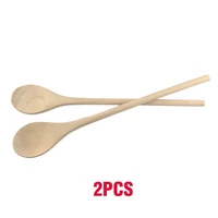 wooden spoon solid wood spoon kitchen utensils stirring mixing cooking spoon natural round handle