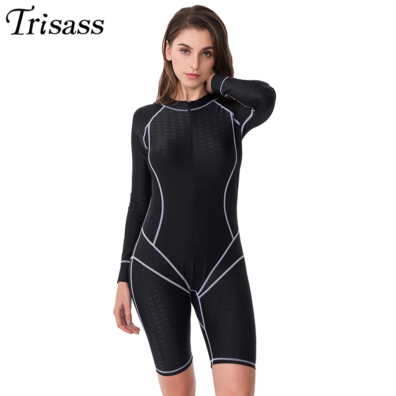 Trisass для женщин профессиональный спорт Цельный купальник размера плюс