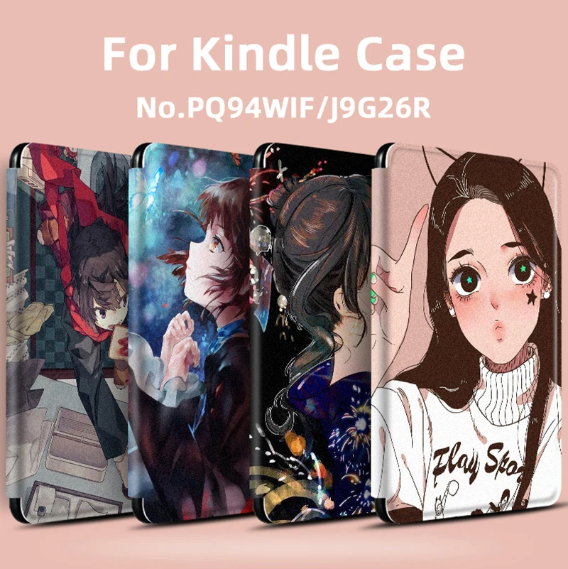 

Kimono Firework Girl Case for Kindle Paperwhite 4 2018 Cover Anime Girl Gift Cover for Kindle 2018 2019 6" Silicon for Kindle
