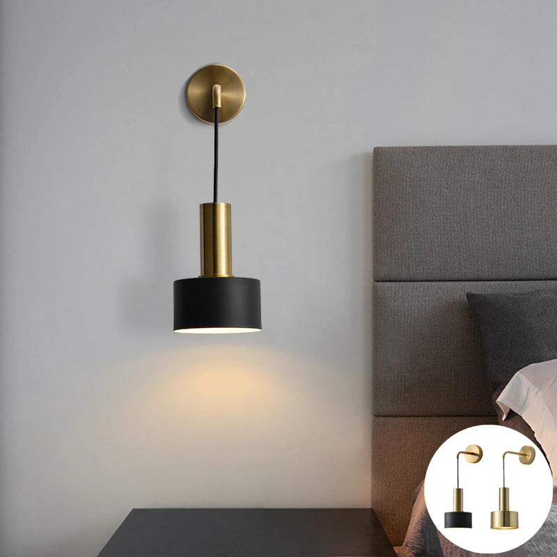 Скандинавский Железный прикроватный настенный светильник E27 лампа для магазина