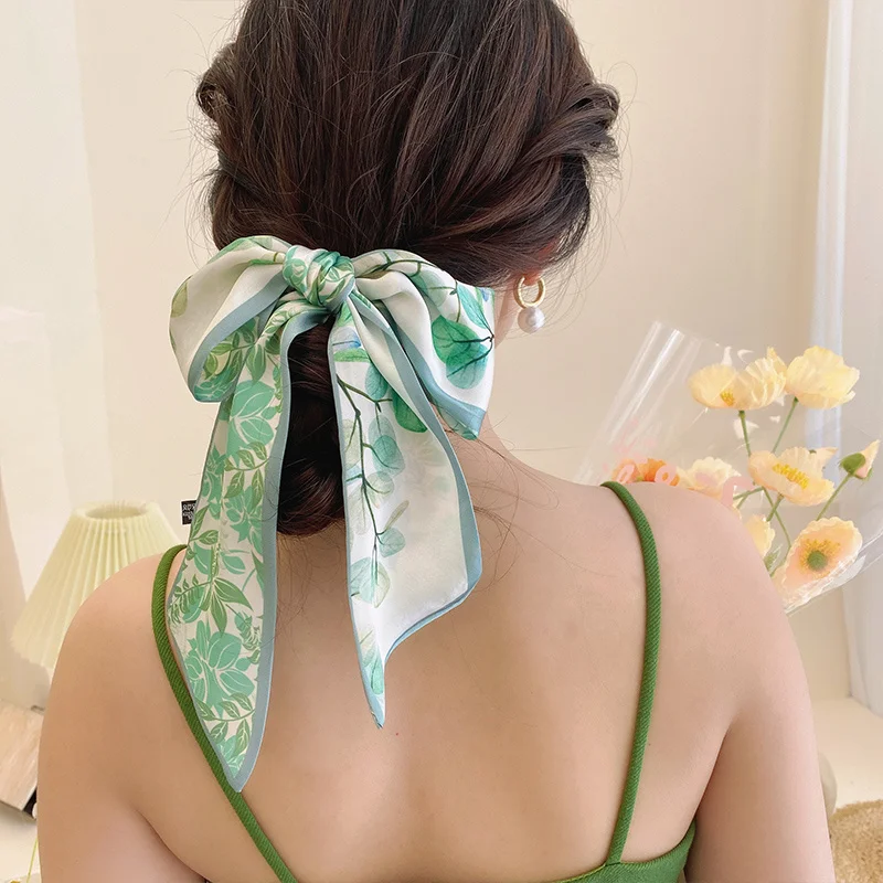 

Ribbon Braided Hair Ribbon Belt Thin Narrow Strip Small Silk Scarf Hair Band Women's Summer Thin Tie Bag Tie Hair Spring and