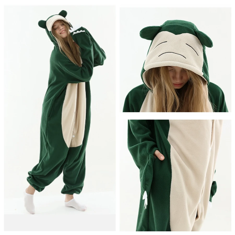 Новинка костюм для косплея с животными Покемон Snorlax комбинезон унисекс Одежда