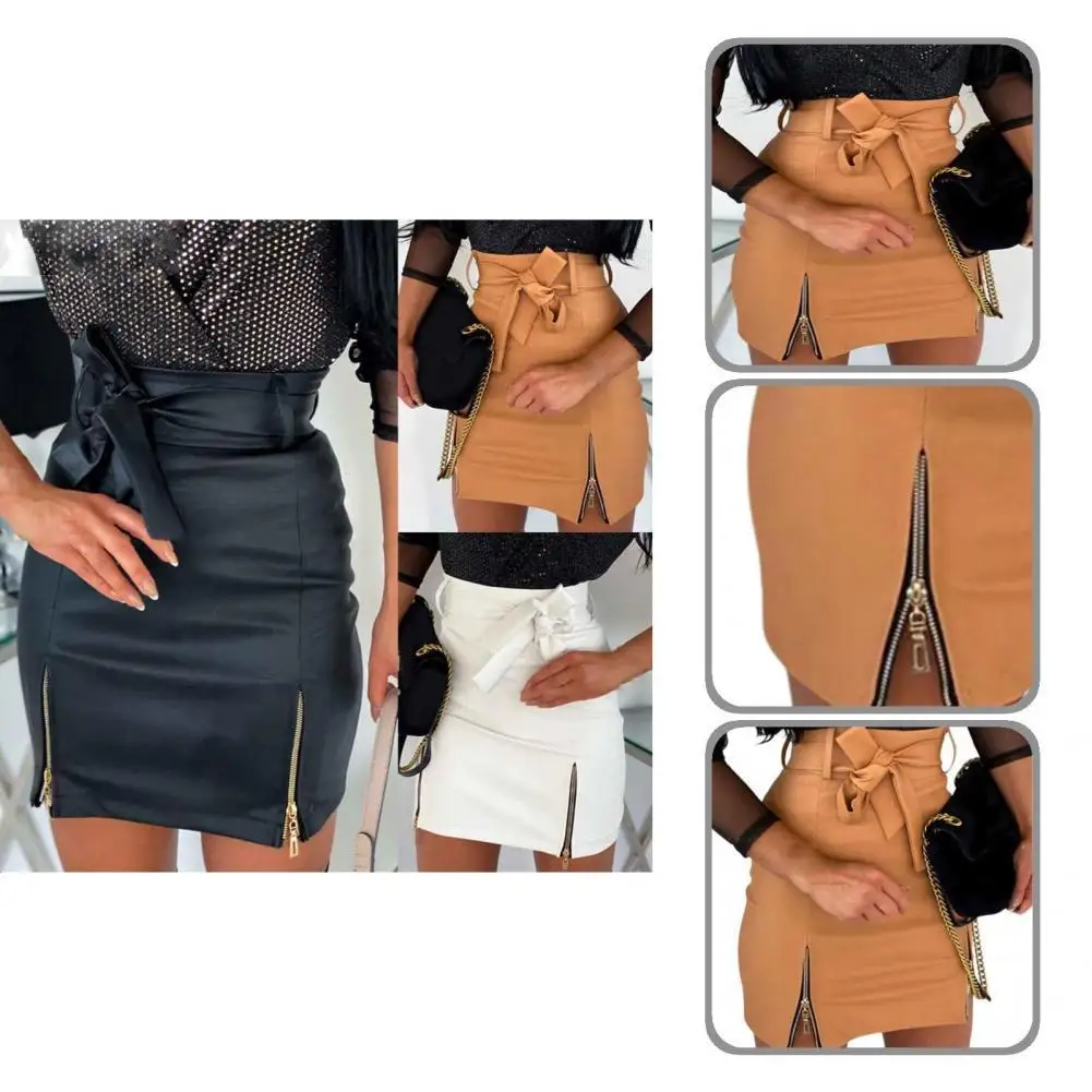 Женская легкая юбка-карандаш с разрезом и узкой талией | одежда