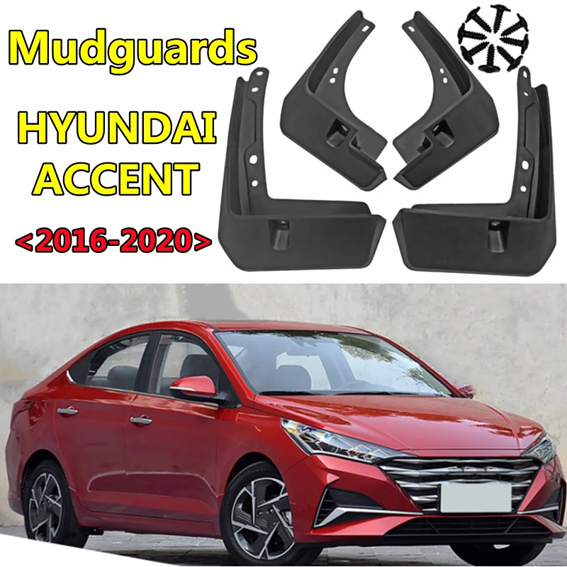 

4 шт., наружные Автомобильные Брызговики для HYUNDAI ACCENT 2016-2020