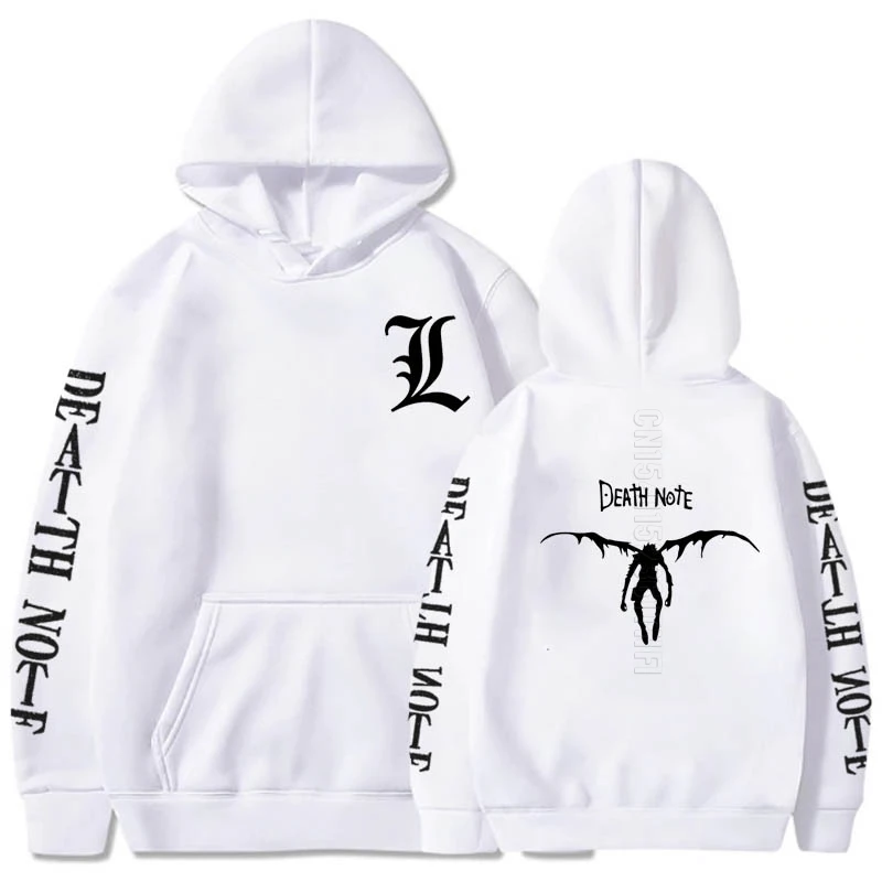 

Harajuku Death Note Unisex Hoodies Japanese Anime Printing Men's Hoodie Sweatshirt Daily Casual Streetwears