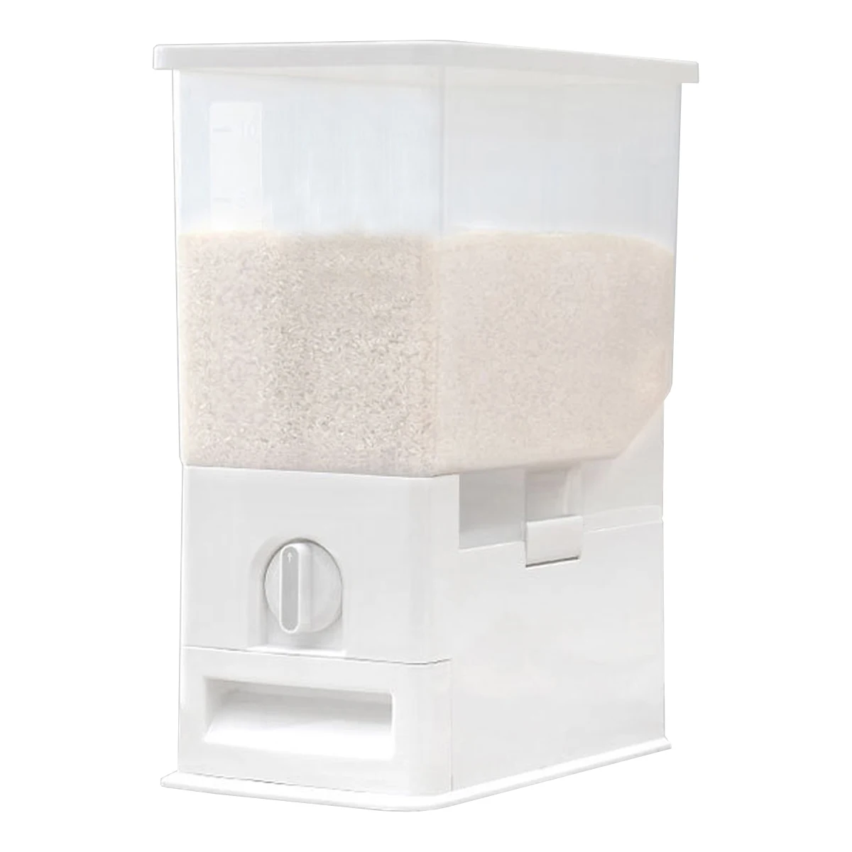 

Whole Grain Storage Rice Bucket Wall-Mounted Rice Storage Tank Out Rice Dry Food Storage Box Kitchen Thick Plastic Cover Home