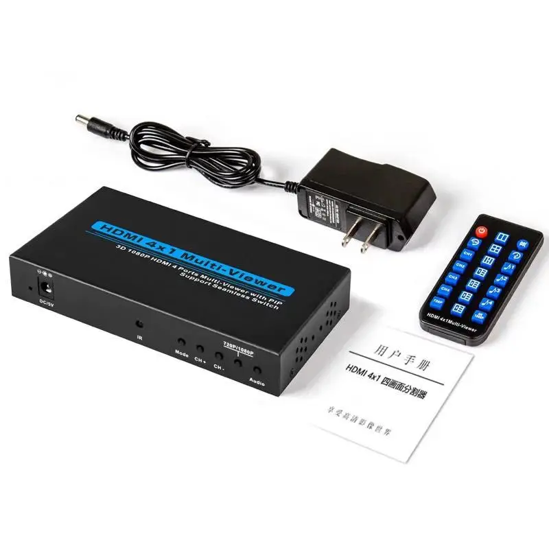 

4X1 HDMI Multi-viewer HD Quad Screen Real Time Seamless Switch HDMI Multiviewer 1080p 4 Channel Input 1 Output for PS3 TV Box PC