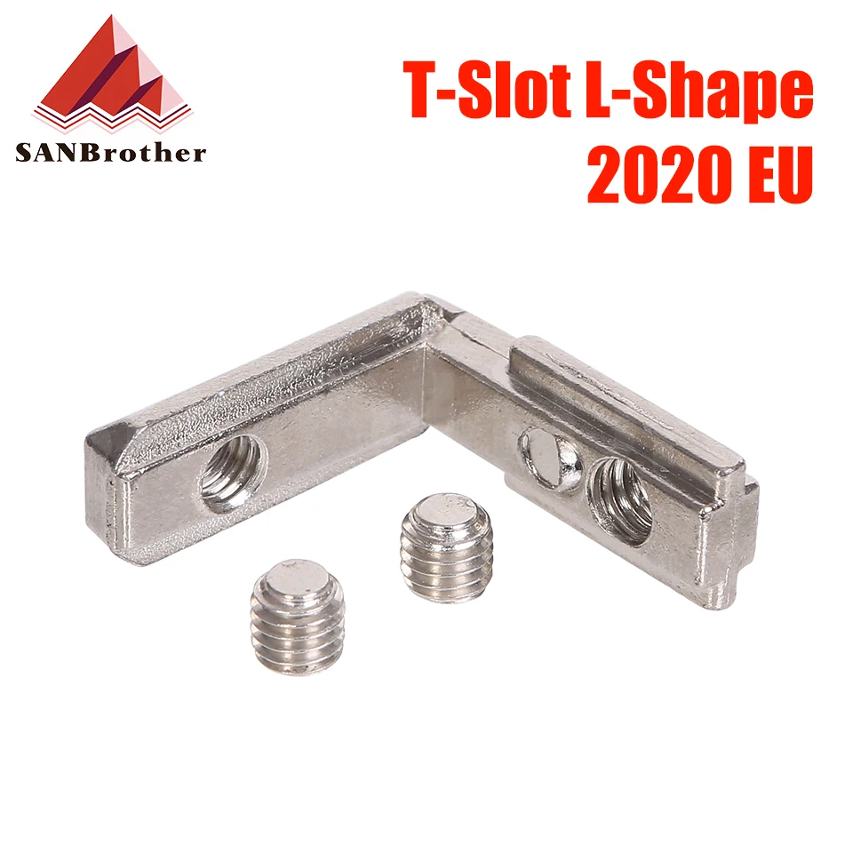

5/10/20pcs T-Slot L-Shape 2020 Aluminum Profile Internal Corner Joint Bracket Connector for 2020 Alu profile with m4 screw