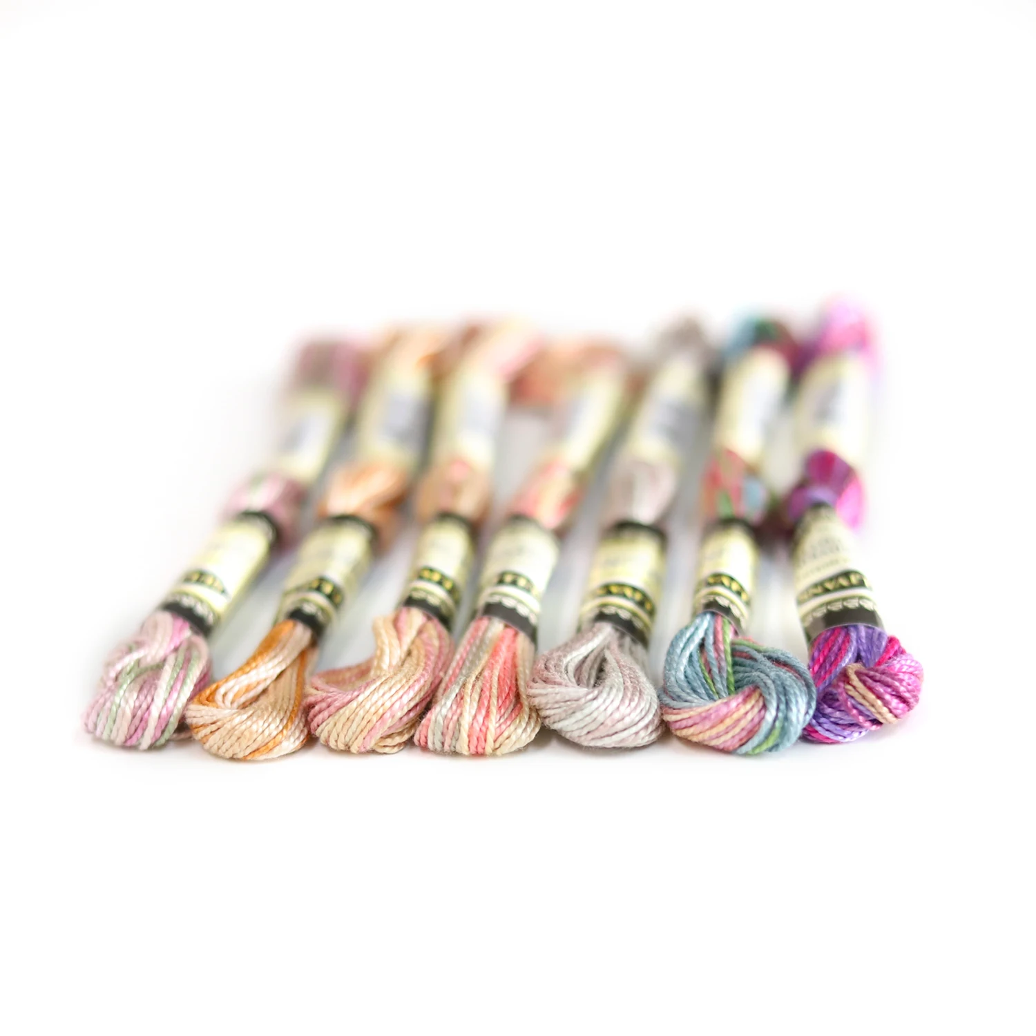 Набор из мерсеризованного хлопка с вышивкой и жемчугом 7 цветов на осень размеры 5