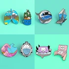 Эмалированные заколки в виде леса для игр