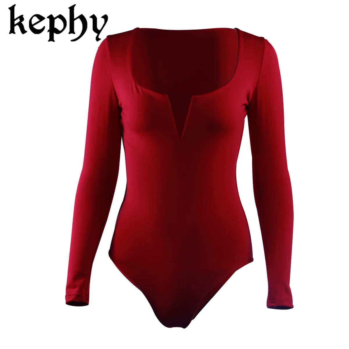 

2020 Deep-V Long Sleeve Tight bodysuit Solid Skinny Casual Playsuits rompers womens jumpsuit overalls bodysuit for female