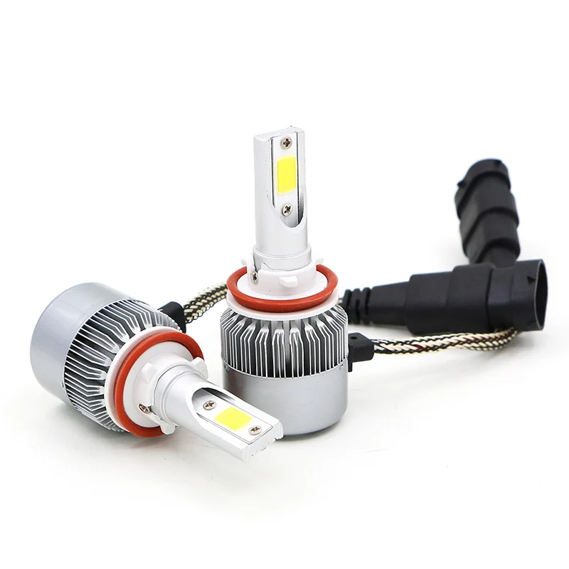 2 шт 12V 24V Авто Светодиодный фар H4 H7 H8/H11 9005/HB3 9006/HB4 H3 H13 9004 9007 72W фары для 7600LM белый электрическая лампочка для авто противотуманных фар 6000K