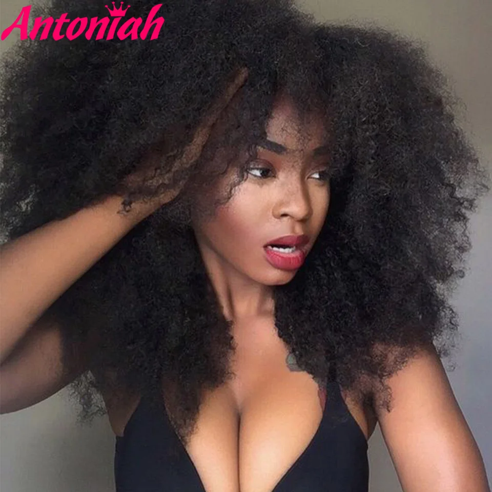 

Antoniah Yaki Straight Synthetic Afro Wig for African American Women Natural Black Yaki Hair Short Wig Synthetic Cosplay Hair