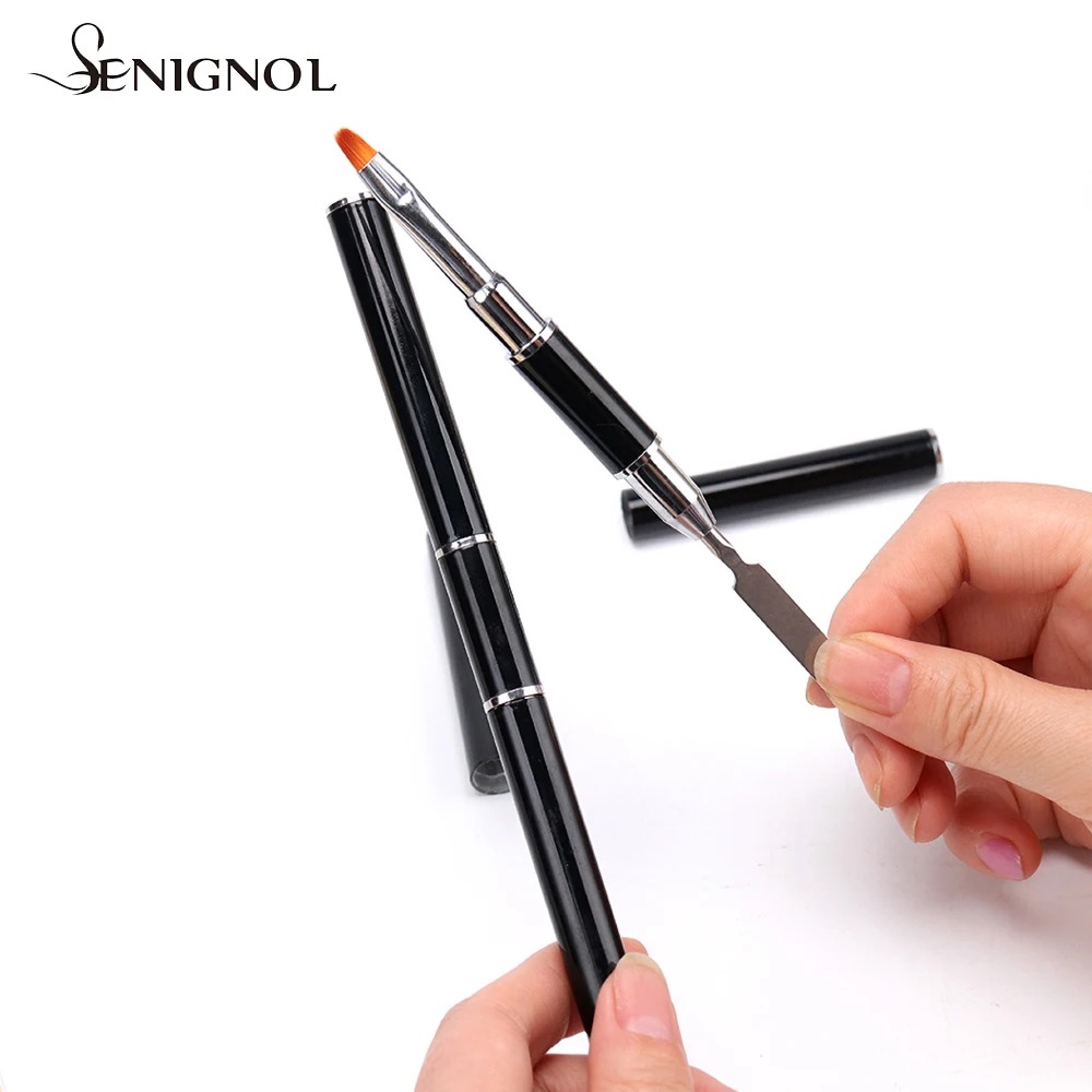 

Dual Ended Nail Art Acrylic UV Gel Extension Builder Flower Painting Pen Brush UV Gel Remover Spatula Stick