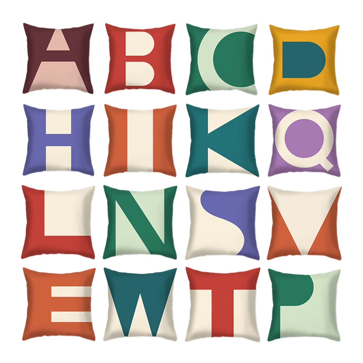 Бытовой квадратный чехол для подушки с геометрическим рисунком креативный из