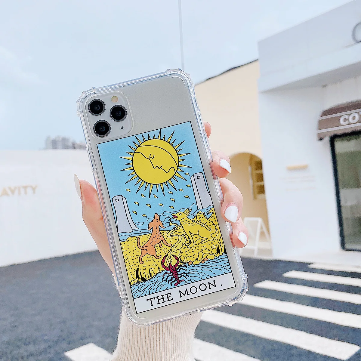 

Cartoon moon Soft case For Iphone 11 Pro Max 12 Pro Mini XR XS Max 7 8 Plus with horse and stars phone cover