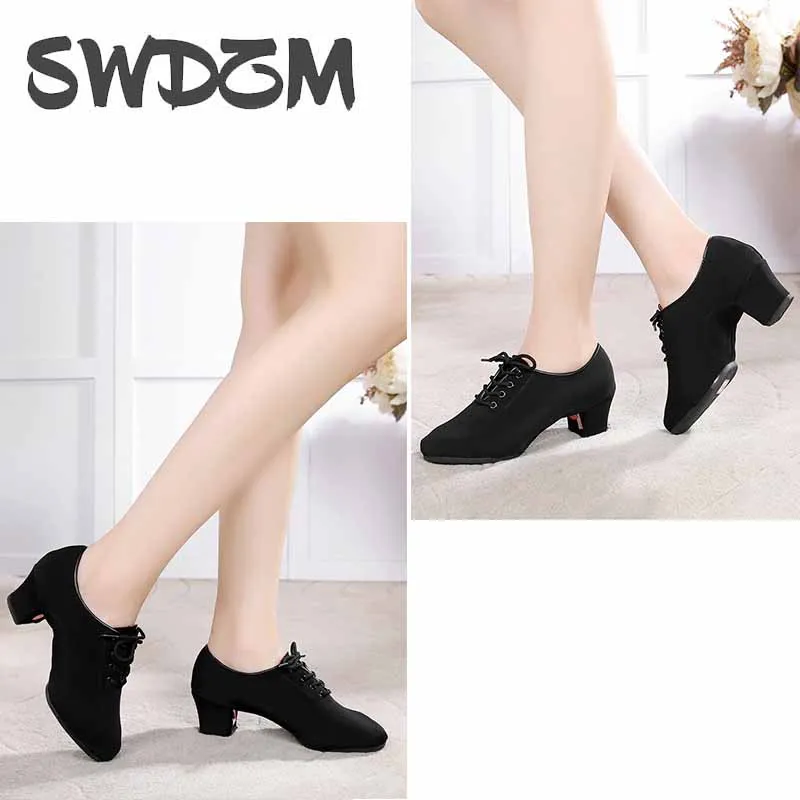 Кроссовки SWDZM для мужчин и женщин Современная обувь латиноамериканских танцев