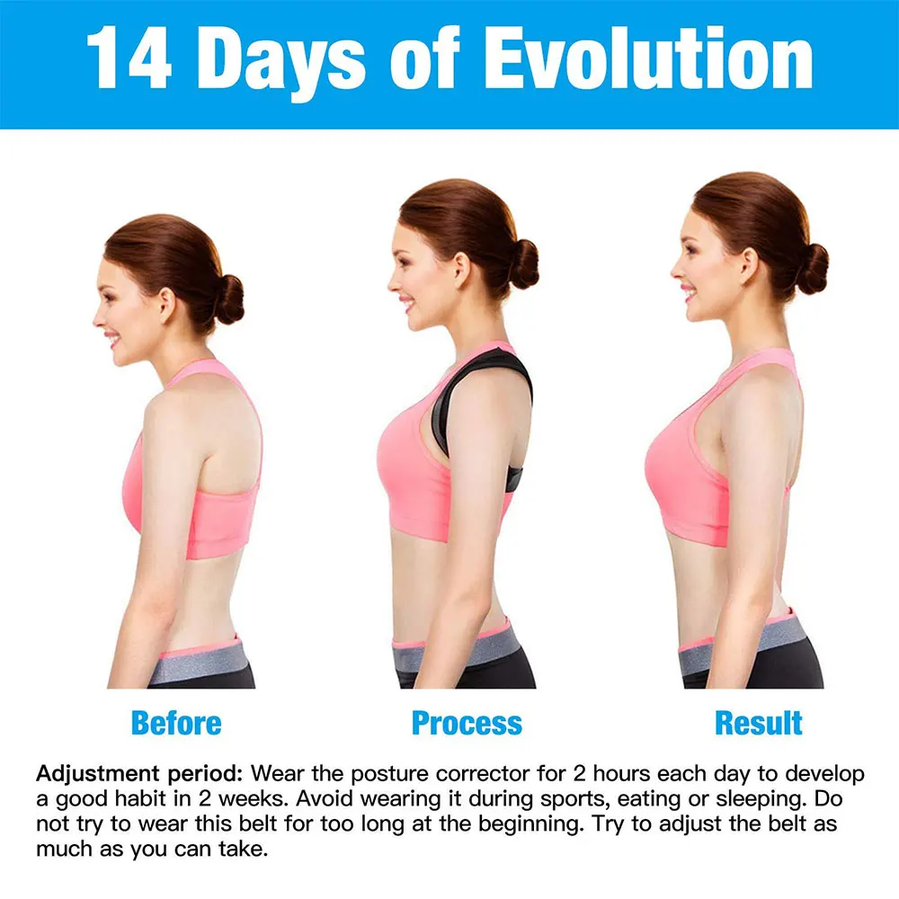Регулируемый бандаж пояс для поддержки плеч и спины Корректор осанки ключицы