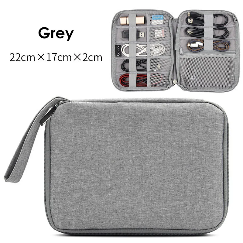 2 Двухслойная электронная сумка для хранения гаджетов для путешествий, цифровые аксессуары, органайзер, чехол для HDD, USB кабель для передачи данных, внешний аккумулятор, наушники - Цвет: 2
