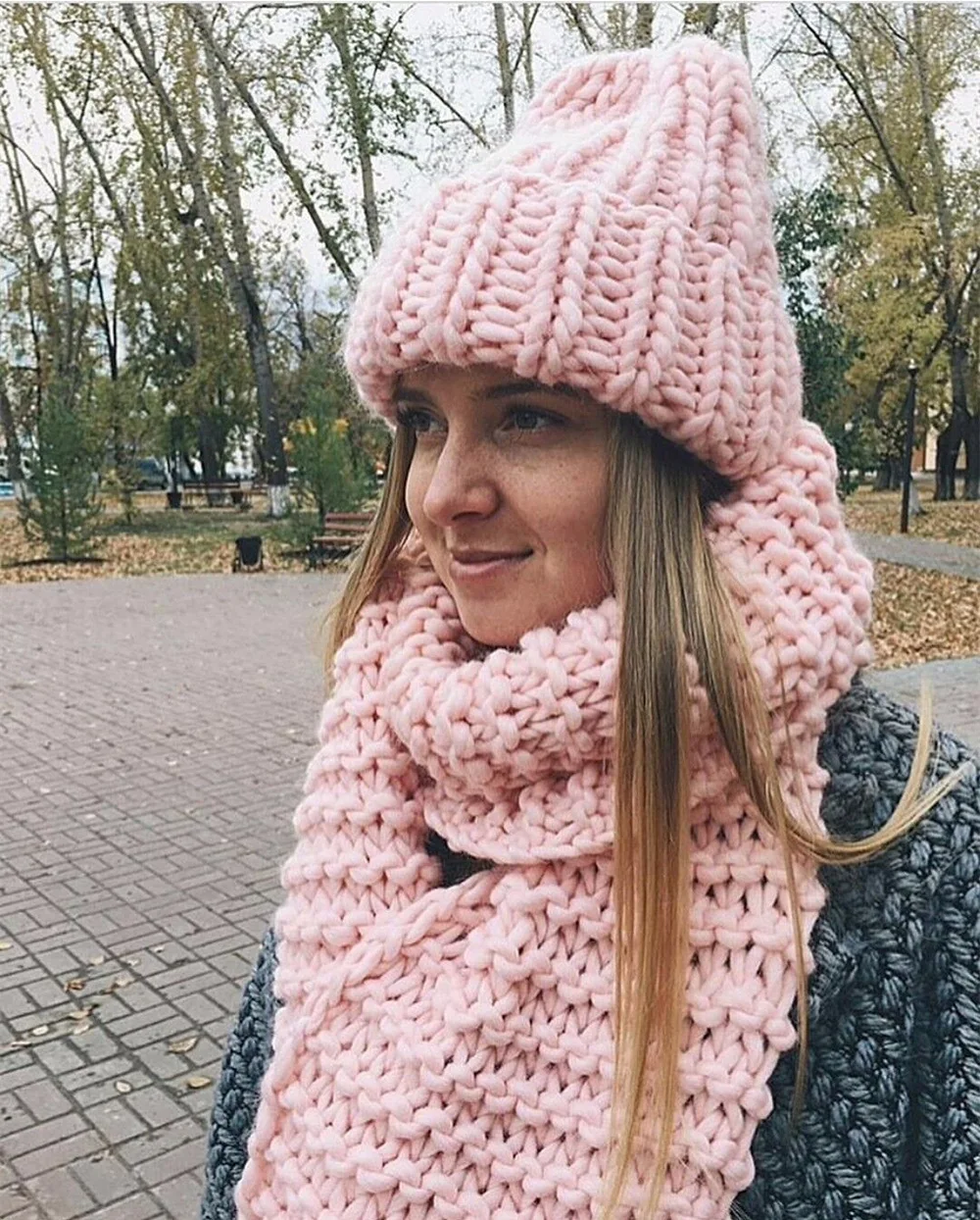 Грубая шапка, шапка бини, Женская Зимняя вязанная шапка с ушками, теплая Толстая мягкая Лыжная шапка, Женская облегающая шапка, шапка бини, толстые вязаные шапки в рубчик