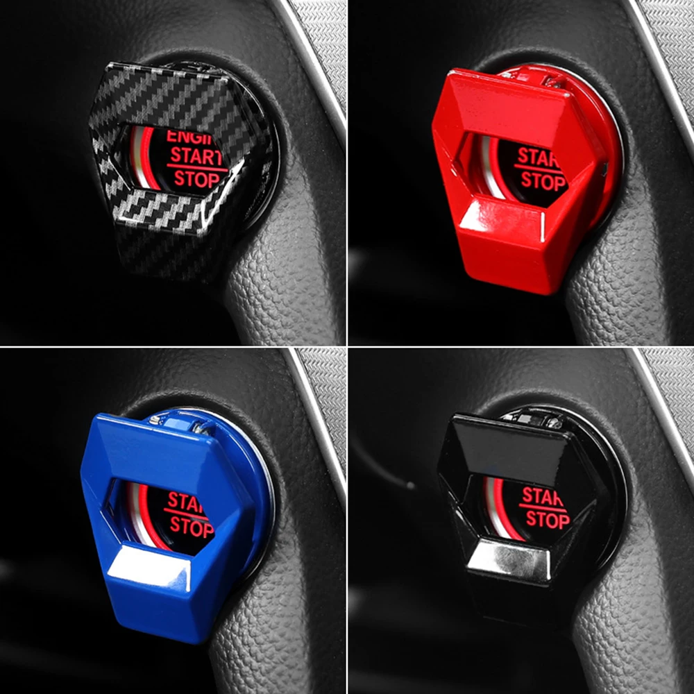 

2021 Car Engine Start Stop Switch Button Cover Decorative Auto Accessories Push Button Sticky Cover Car Interior