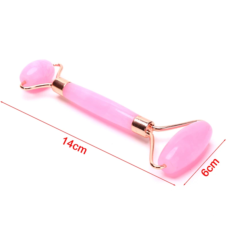 

2 In 1 Pink Roller And Gua Sha Tools By Natural Jade Scraper Massager Eye Face Neck Thin Lift Relax Slimming Tools