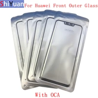 5pcs front outer glass lens touch panel cover for huawei nova 4 3 3i p20 p20 pro p smart enjoy 20 y9 2019 glass lens with oca