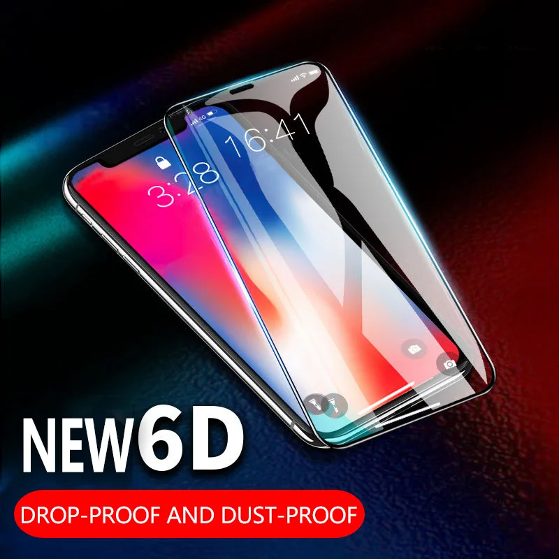 ONEVAN 6D закругленные края Полное покрытие экрана протектор для iPhone XS Max XR X