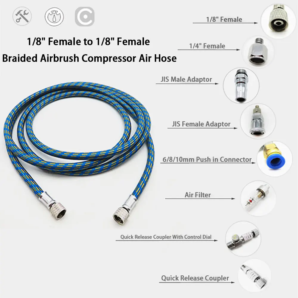 

3 м 1/8 "женский usb кабель с нейлоновой оплеткой аэрограф компрессор воздушный шланг Airhose линии в оплетке для подушки безопасности