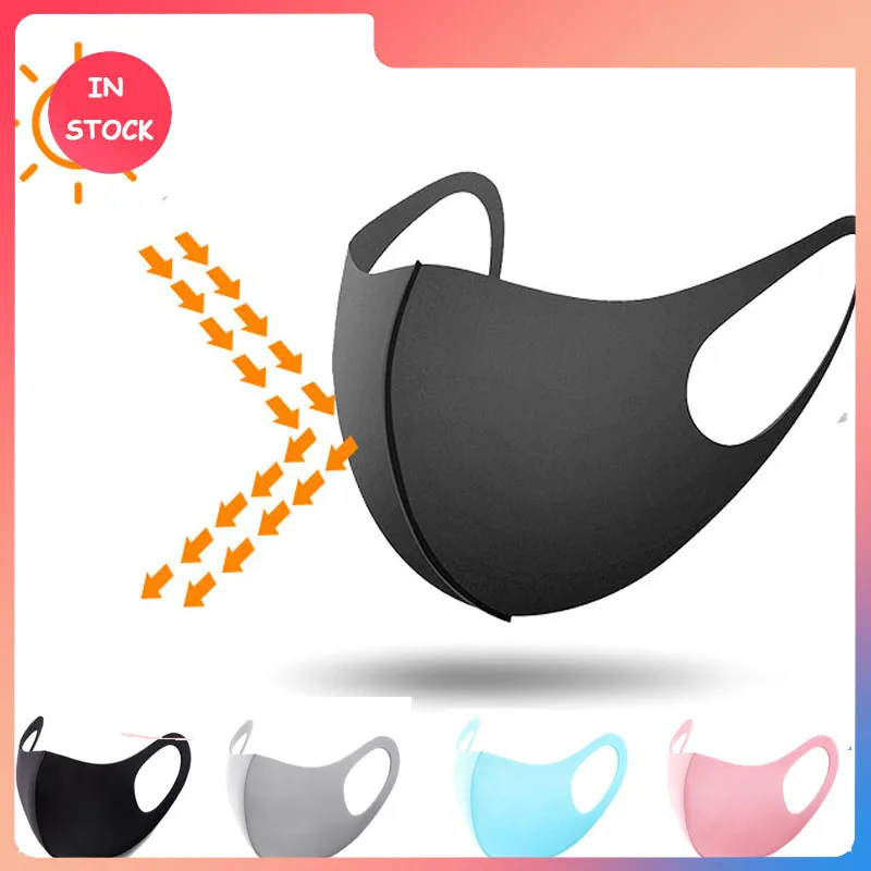 Нано-полиуретановая черная маска для рта противопылевая с активированным углем