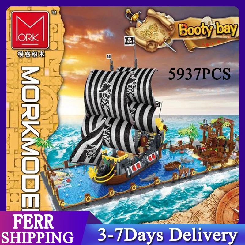 

Детский конструктор MORK The Booty Bay модель пиратского корабля серии креативных идей 5937 шт.