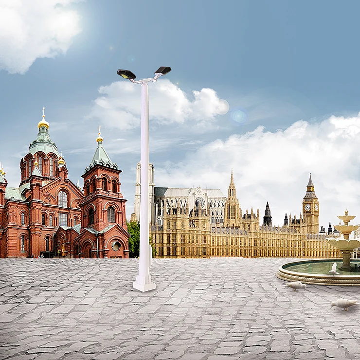 Модель железной дороги N Scale Plaza лэмпстолб с двумя светодиодами 6 см 1:150 уличные