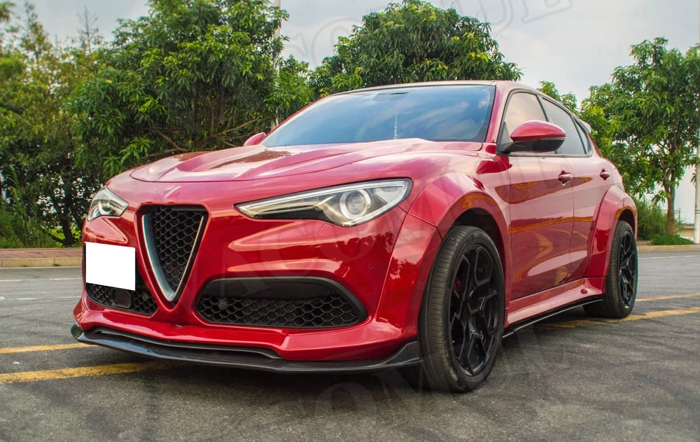 Автомобильные боковые юбки из углеродного волокна фартуки для Alfa Romeo Stelvio 2017 2018