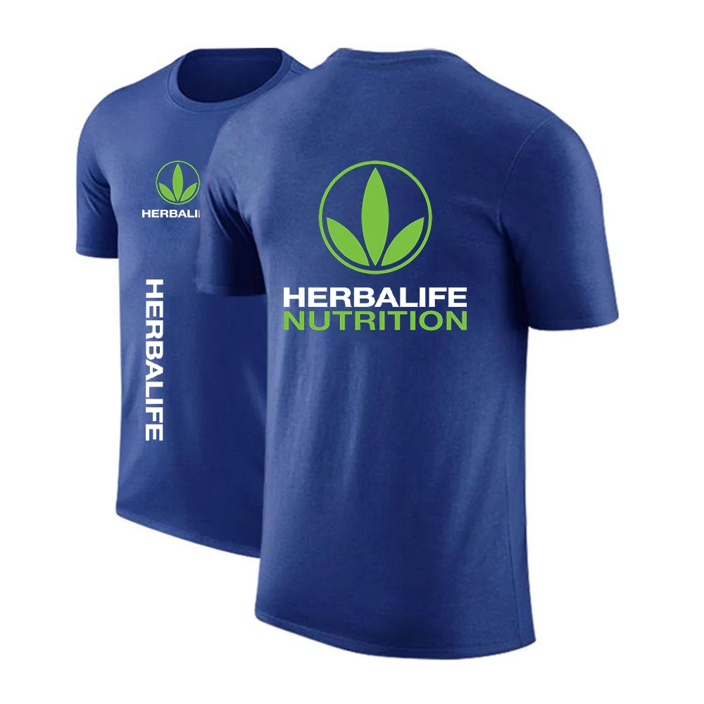 Футболка Herbalife с логотипом однотонная Удобная хлопковая в стиле хип-хоп