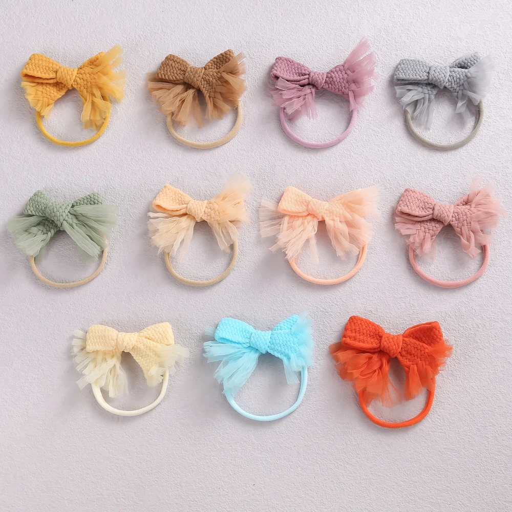 

New Baby Headband Bow Headbands For Girls Soft Nylon Head Bands Turban Newborn Hairbands for Kids Headwear Baby Hair Accessories
